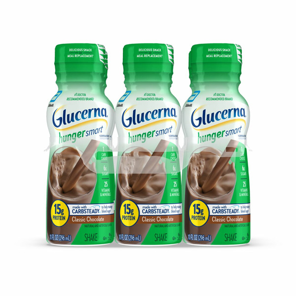 Protein & Meal Replacements Glucerna Hunger Smart Shake, Blood Sugar Management, 15g Protein, Classic Chocolate hero