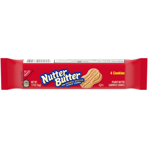 Cookies & Cakes Nutter Butter Peanut Butter Sandwich Cookies - Snack Pack hero