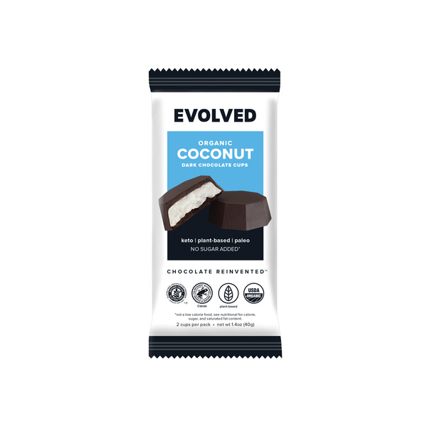 Juice & Nectars Evolved Chocolate Chocolate Coconut cups hero