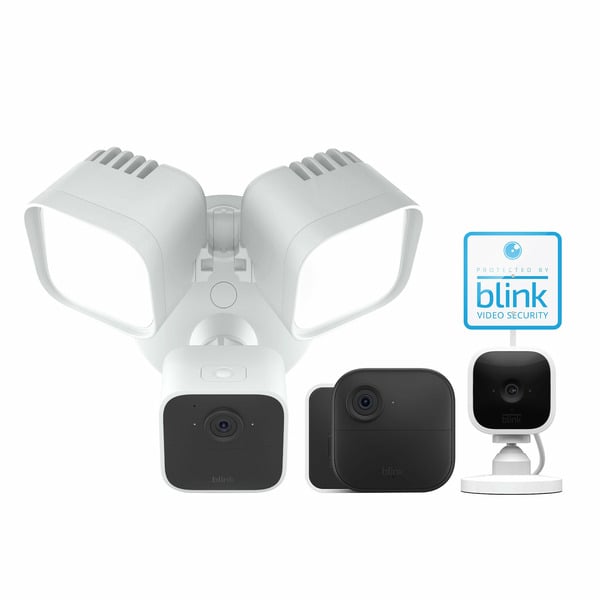 Lighting Blink - Wired Floodlight Camera Bundle, White hero