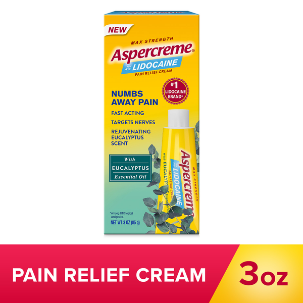 Muscles, Joints & Pain Relief Aspercreme Lidocaine Cream, Eucalyptus hero