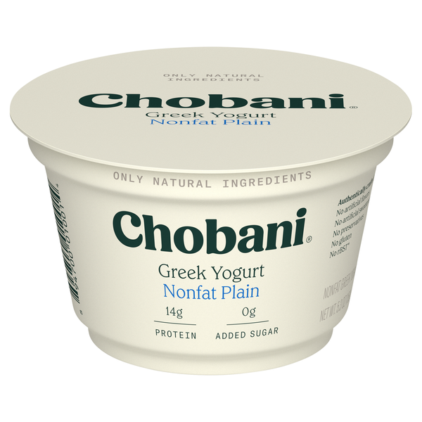 Chobani Yogurt, Greek, Nonfat, Plain Same-Day Delivery | Food Bazaar