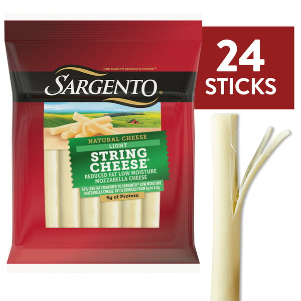 Packaged Cheese Sargento Light String Cheese Sticks hero