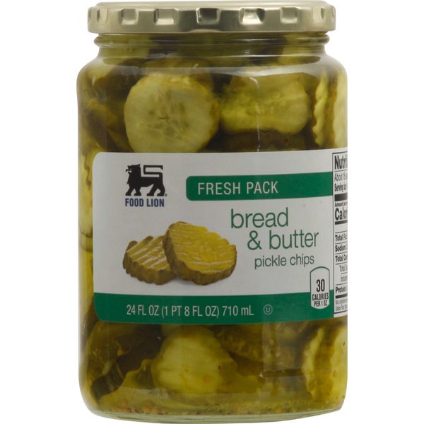 Pickled Goods & Olives Food Lion Pickle Chips, Bread & Butter, Fresh Pack hero