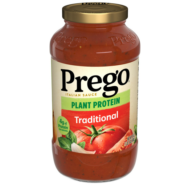 Pasta Sauce Prego Traditional Plant Protein Pasta Sauce hero