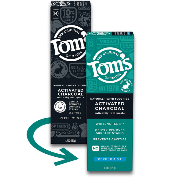 Tom's of Maine Natural Activated Charcoal Toothpaste With Fluoride hero