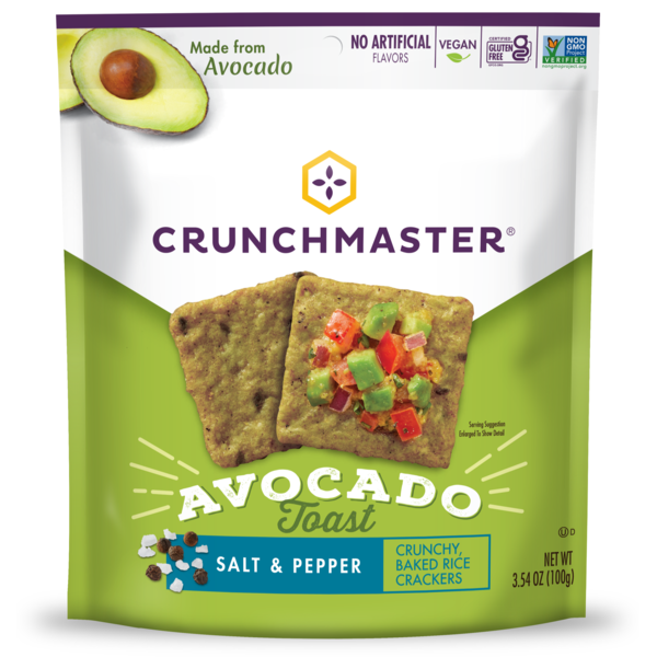 Crackers Crunchmaster Avocado Toast Salt & Pepper hero