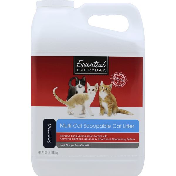 Cat Food & Care Essential Everyday Cat Litter, Scoopable, Multi-Cat, Scented hero