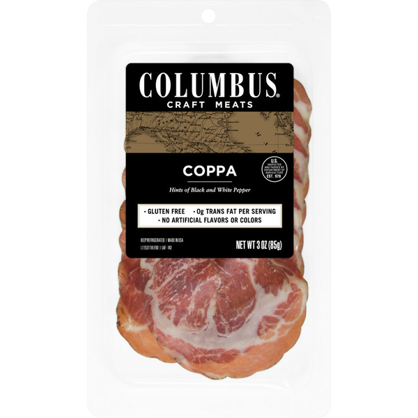 Lunch Meat Columbus Specialty Sliced Dry Coppa hero