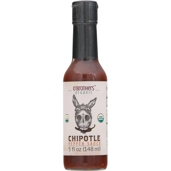 Condiments O'Brothers Organic Pepper Sauce, Chipotle hero