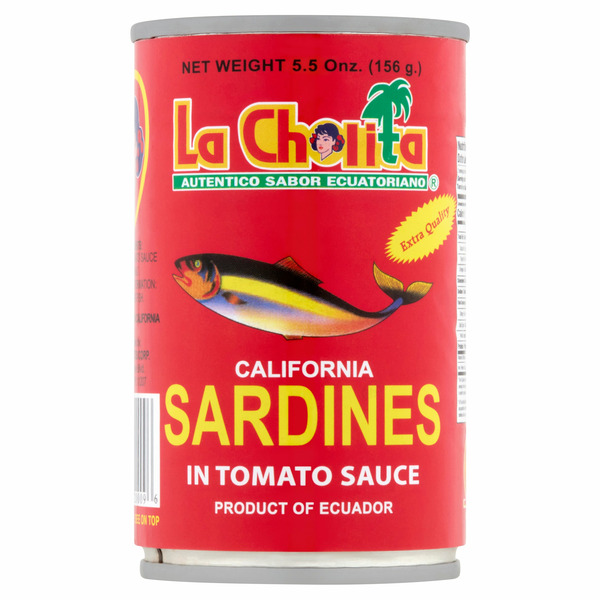 Canned Meat, Seafood & Beans La Cholita California In Tomato Sauce Sardines hero