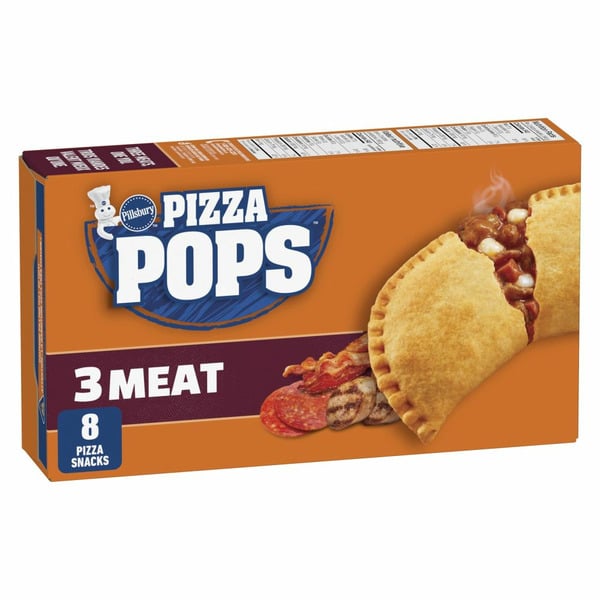 Frozen Meals Pillsbury Pizza Pops 3 Meat hero