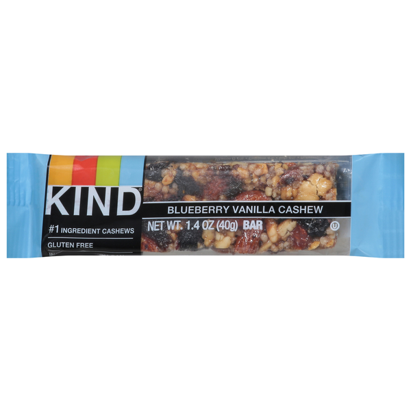 Protein & Nutritional Bars KIND Bar, Blueberry Vanilla Cashew hero