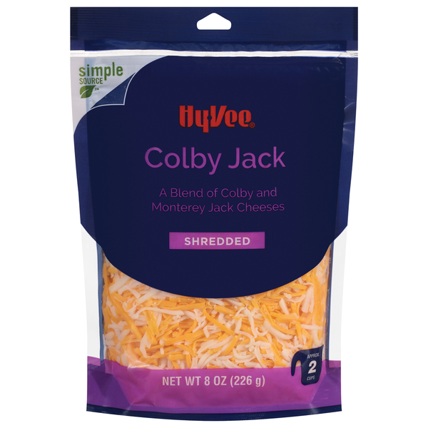 Packaged Cheese Hy-Vee Cheese, Colby Jack, Shredded hero