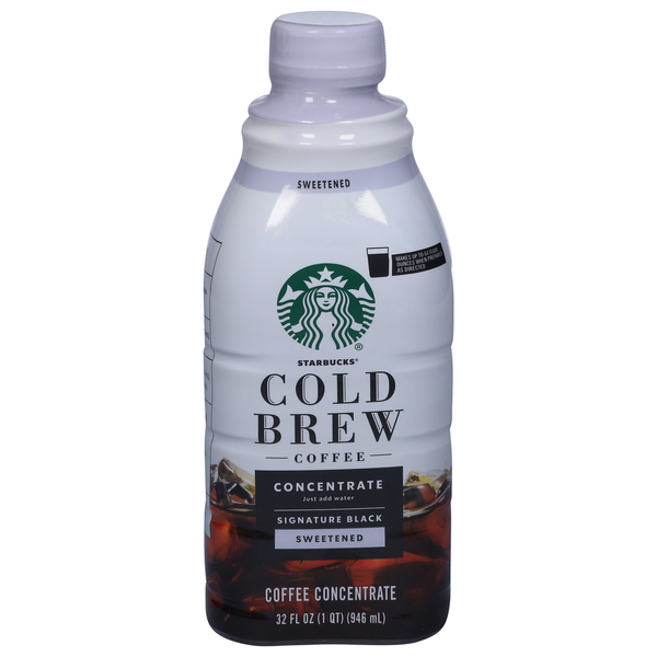 Coffee Starbucks Coffee Concentrate, Cold Brew, Signature Black, Sweetened hero