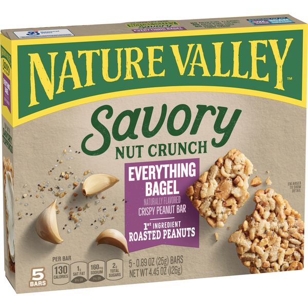 Dips Nature Valley Everything Bagel Savory Nut Crunch Bars hero