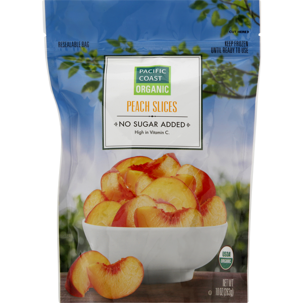 Frozen Produce PACIFIC COAST selections Peach Slices, Organic hero