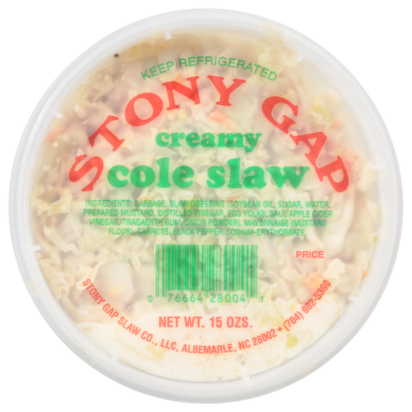 Deli Salads Stony Gap Cole Slaw, Creamy hero