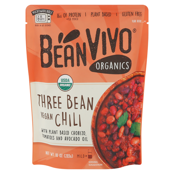 Soup, Broth & Bouillon BeanVIVO Three Bean Chili, Vegan, Mild hero