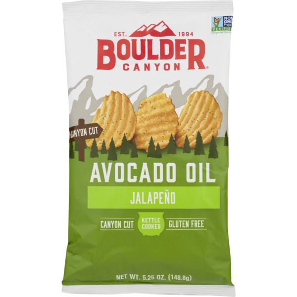 Chips & Pretzels Boulder Canyon Potato Chips Avocado Oil Jalapeno hero