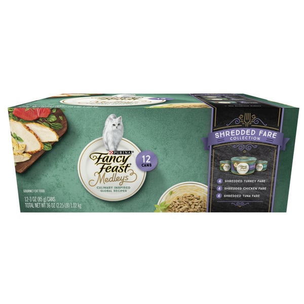 Wet Cat Food Purina Fancy Feast Wet Cat Food , Medleys Shredded Fare Collection hero