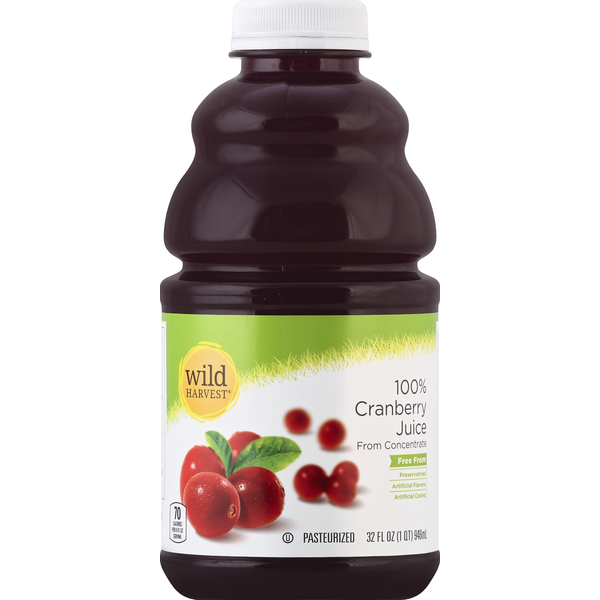 Juice & Nectars Wild Harvest 100% Juice, Cranberry hero