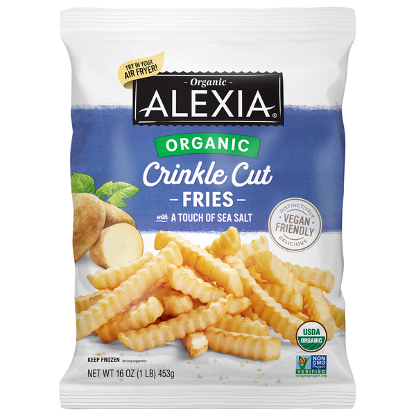 Frozen Vegan & Vegetarian Alexia Organic Crinkle Cut Fries with Sea Salt hero