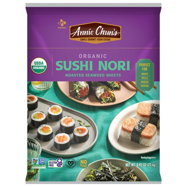 Chips & Pretzels Annie Chun's Organic Sushi Nori Roasted Seaweed Sheets hero