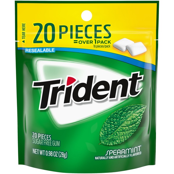 Candy & Chocolate Trident Spearmint Sugar Free Gum hero