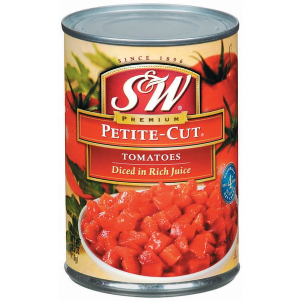 Canned & Jarred Vegetables S&W Petite Cut Diced Tomatoes hero