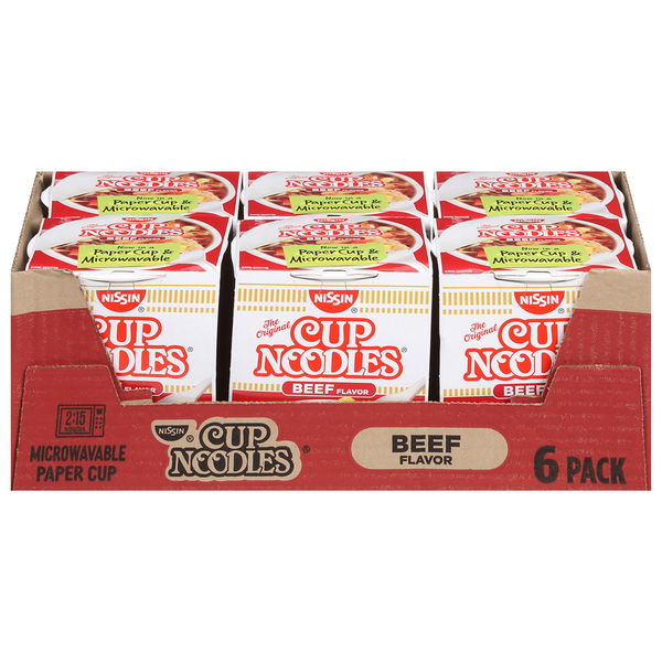 Instant Foods Nissin Ramen Noodle Soup, Beef Flavor hero