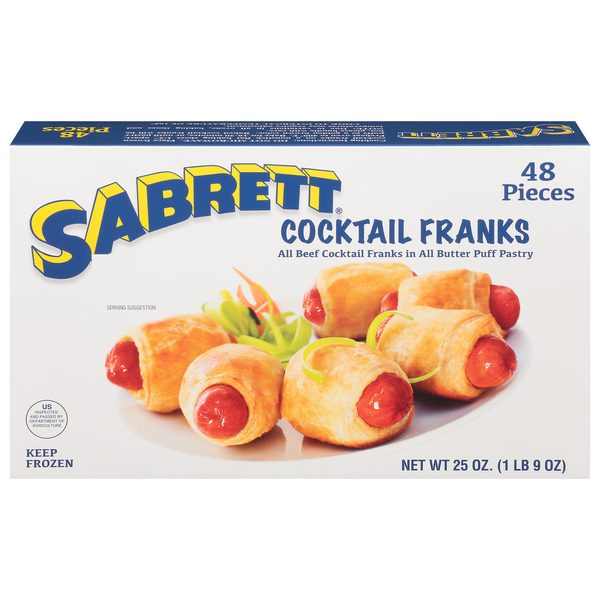 Frozen Meat & Seafood Sabrett Cocktail Franks hero