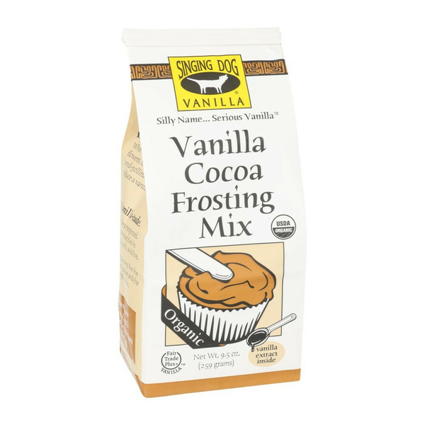 Baking Ingredients Singing Dog Vanilla Organic Vanilla Cocoa Frosting Mix hero