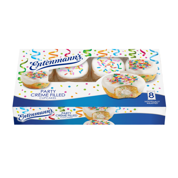 Homeland Entenmann's Baker's Delights Party Creme Filled Cupcakes, 8 ...