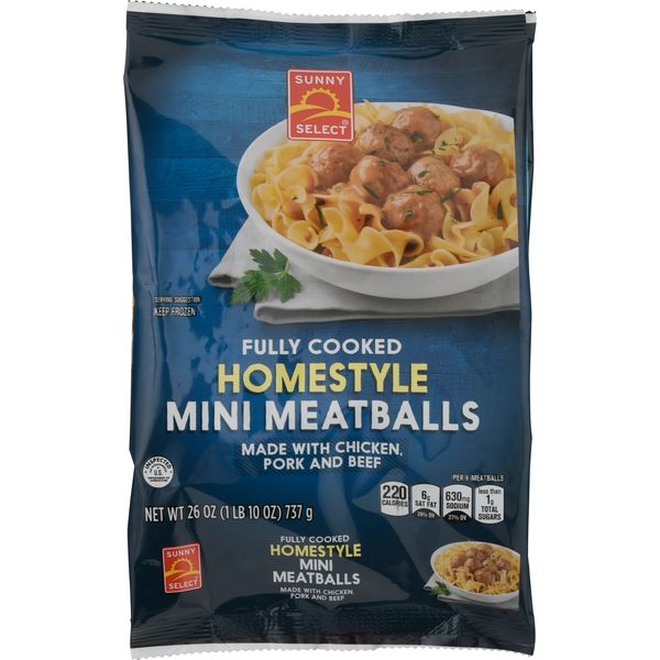 Frozen Meals Sunny Select Meatballs, Mini, Homestyle hero