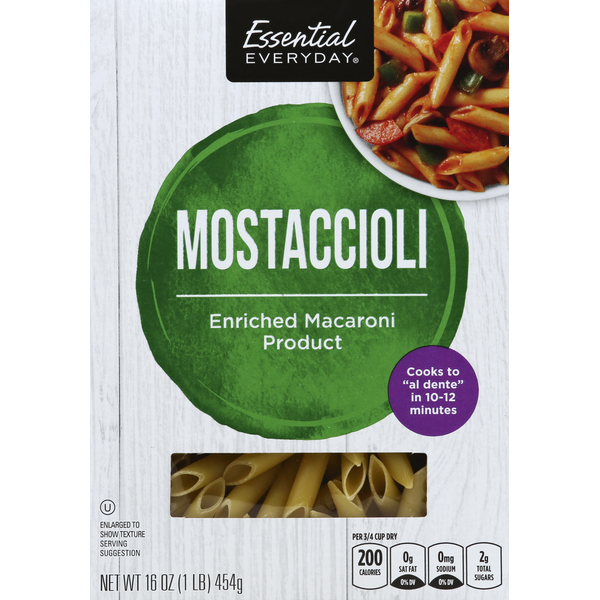 Dry Pasta Essential Everyday Mostaccioli hero