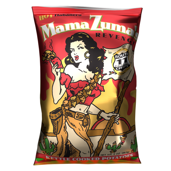 Chips & Pretzels Route 11 Mama Zuma's Revenge Hot Potato Chips hero