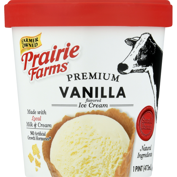 Ice Cream & Ice Prairie Farms Ice Cream, Premium, Vanilla Flavored hero