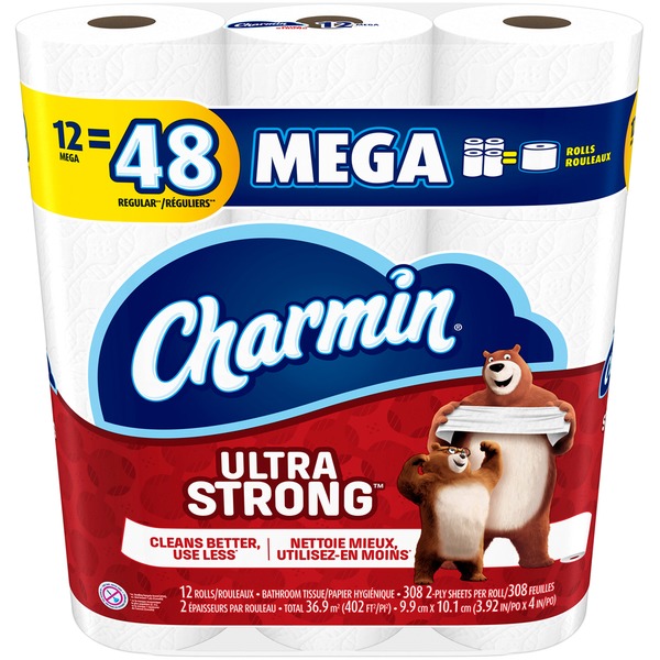 Paper Goods Charmin Ultra Strong Bathroom Tissue Mega Rolls hero