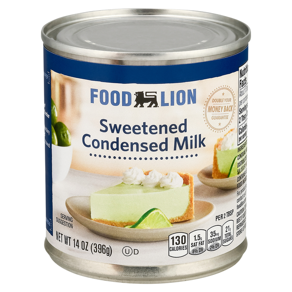 Baking Ingredients Food Lion Whole Sweetened Condensed Milk hero