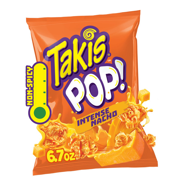 Popcorn & Jerky Takis Pop! Intense Nacho Popcorn Bag hero