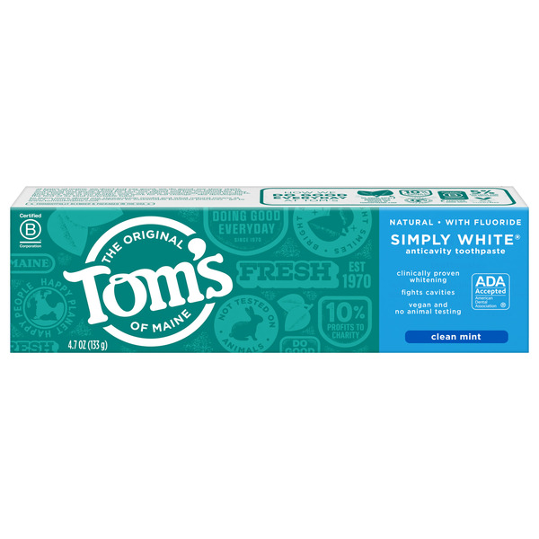 Oral Hygiene Tom's of Maine Natural Fluoride Toothpaste, Clean Mint hero