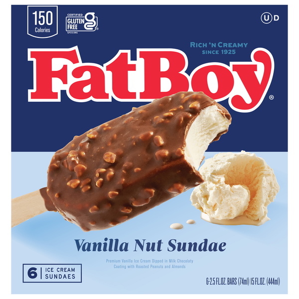 Ice Cream & Ice FatBoy Ice Cream Sundaes, Vanilla Nut Sundae hero