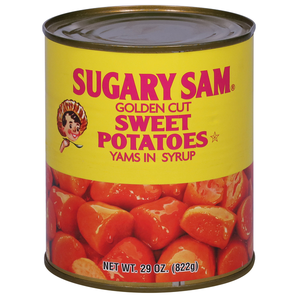 Canned & Jarred Vegetables Sugary Sam Golden Cut Sweet Potatoes Yams in Syrup hero