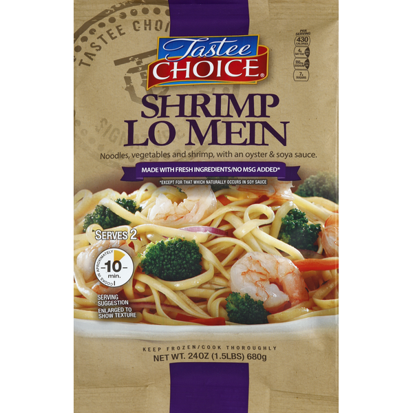 Frozen Meals Tastee Choice Shrimp Lo Mein hero