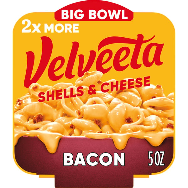 Dry Pasta VELVEETA Shells & Cheese w/ Bacon & Cheese Sauce hero