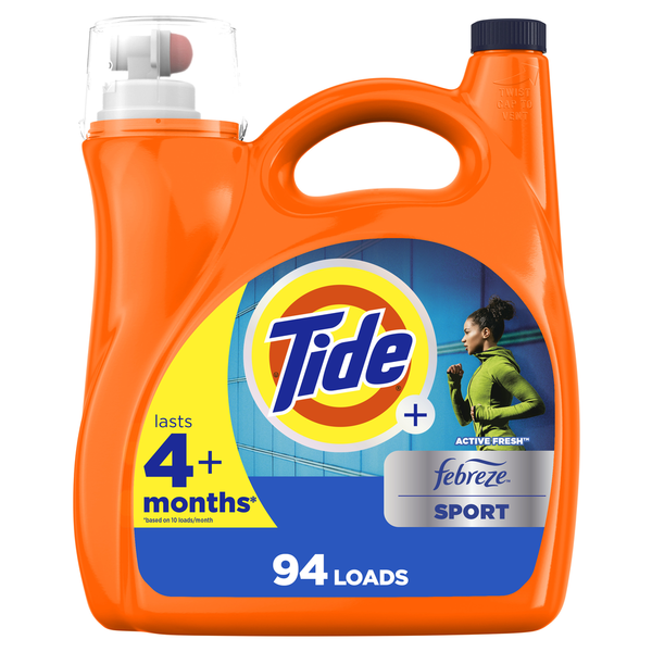 Cleaning Products Tide Febreze Sport Odor Defense HE Turbo Clean Liquid Laundry Detergent hero