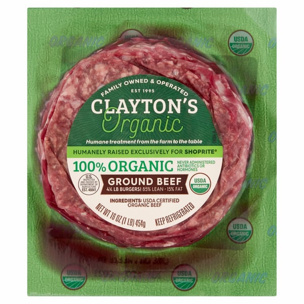 Lunch Meat Clayton's Organic Ground Beef hero