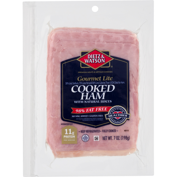 Lunch Meat Dietz & Watson Gourmet Lite Cooked Ham, Pre-Sliced hero