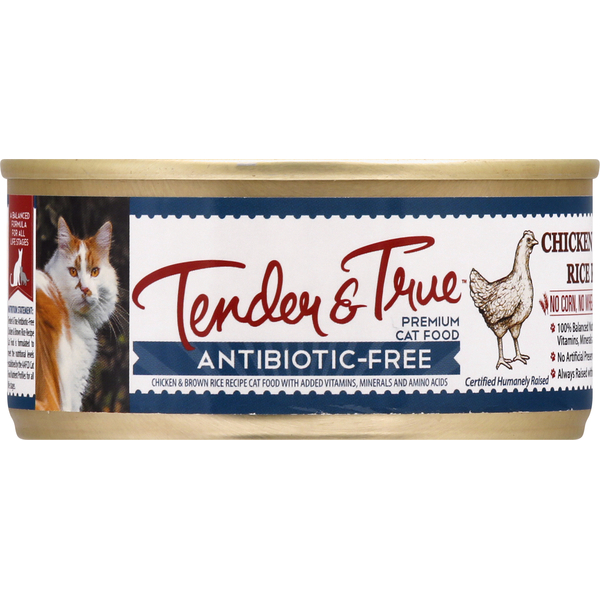 Cat Food & Care Tender & True Cat Food, Premium, Chicken & Brown Rice Recipe, Antibiotic-Free, Pate hero